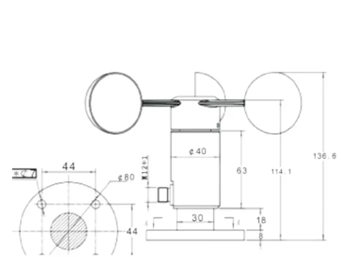 dimension 201 wind speed sensor